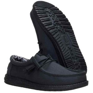 HEY DUDE WALLY STRETCH CANVAS BLACK